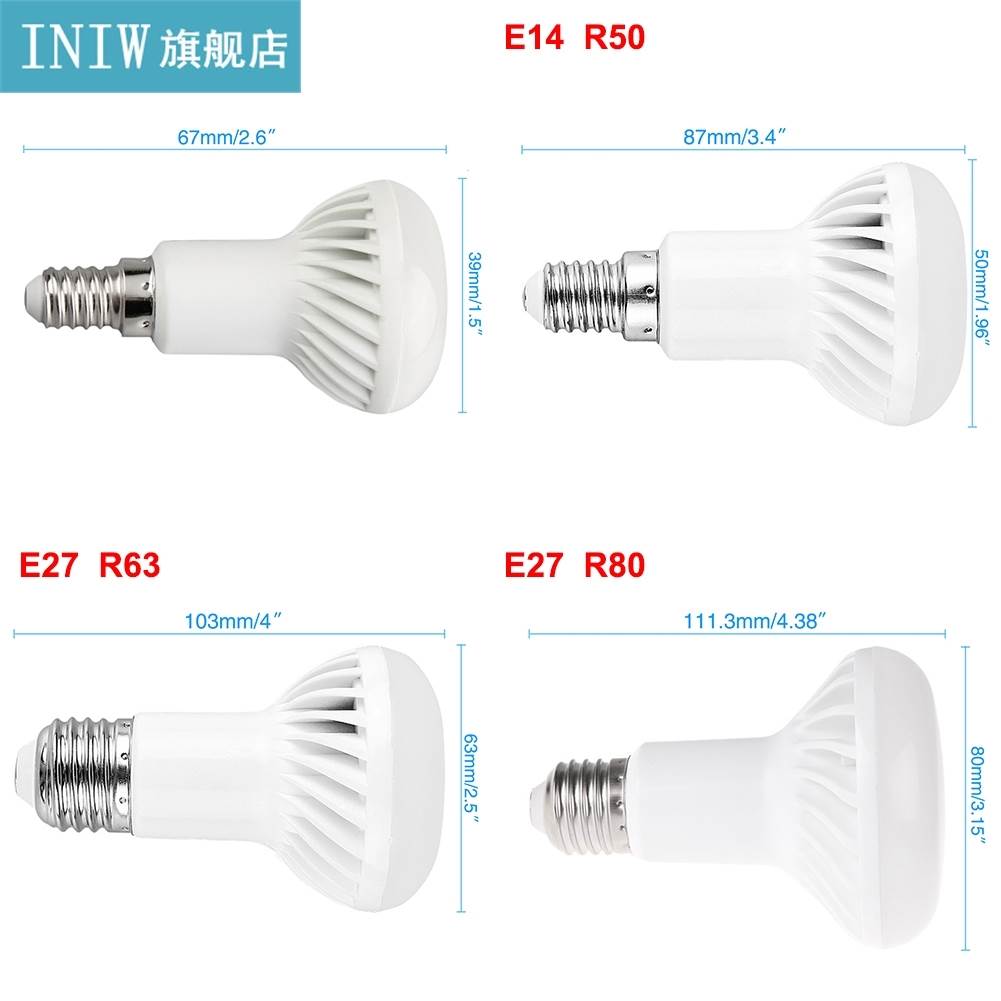 TSLEEN E14 E27 LED Bulb Lamp SMD 5730 R39 R50 R63 R80 3W 5W - 图0