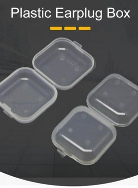 10Pcs Plastic Storage Box Case Hard Cover Earplugs Pill Caps