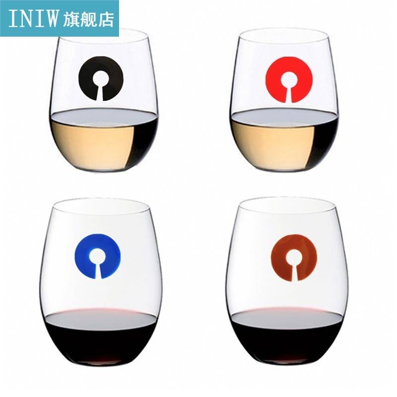 6pcs/set Creative Wine Glass Charm C Shape Silicone Wine Gla