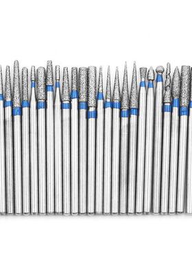 30Pcs/set Tungsten Blue Rainbow Carbide Nail Drill Bit Elect