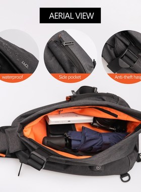 New Men's Waterproof chest bag for male Crossbody waterproof