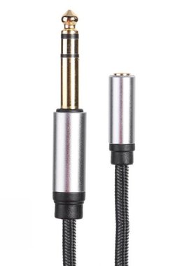 0.2m 6.35mm Male to 3.5mm Female Cable Aluminum Alloy Connec