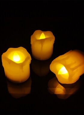 遥控款白色流泪电子小蜡烛 仿真无明火安全 生日表白场景布置道具