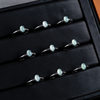 Cui Ying Fu S925 silver inlaid emerald blue water ring