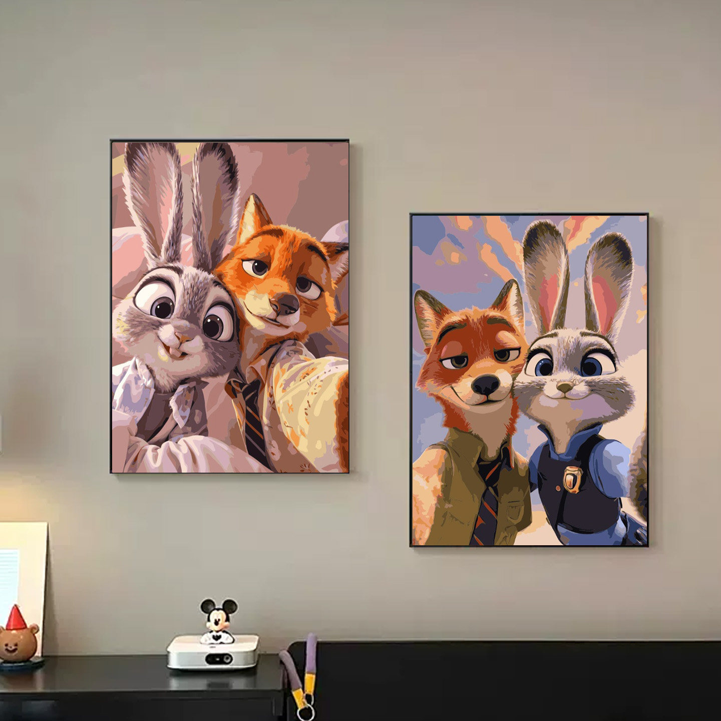 疯狂动物城卡通手绘画画填色diy数字油画丙烯儿童涂色填充装饰画,淘宝优惠券,粉丝福利购,淘宝优惠卷