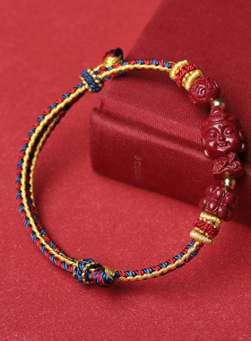 朱砂本命佛手串本命年化解红绳