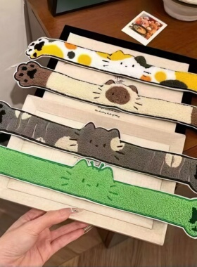 可爱猫咪魔术贴刘海贴碎发整理