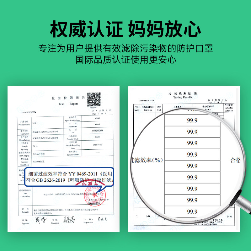 官方正品kn95儿童宝宝口罩3d立体防尘小孩专用防护口罩3到12岁