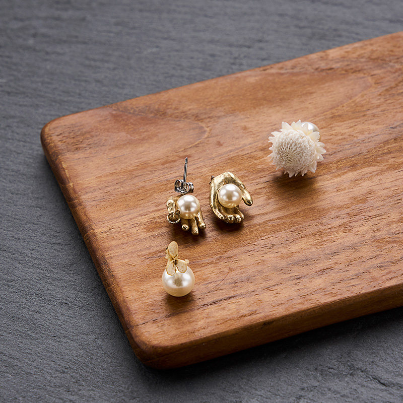 Palnart poc珍珠手掌气质名媛小众设计感高级冷淡风夸张洋气耳环,淘宝优惠券,粉丝福利购,淘宝优惠卷