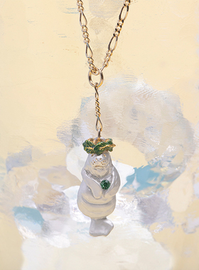 Palnartpoc锡合金黄铜海牛项链