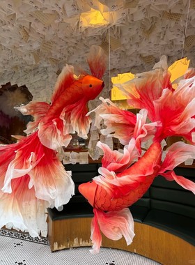 超生动的锦鲤装饰，太有氛围了！