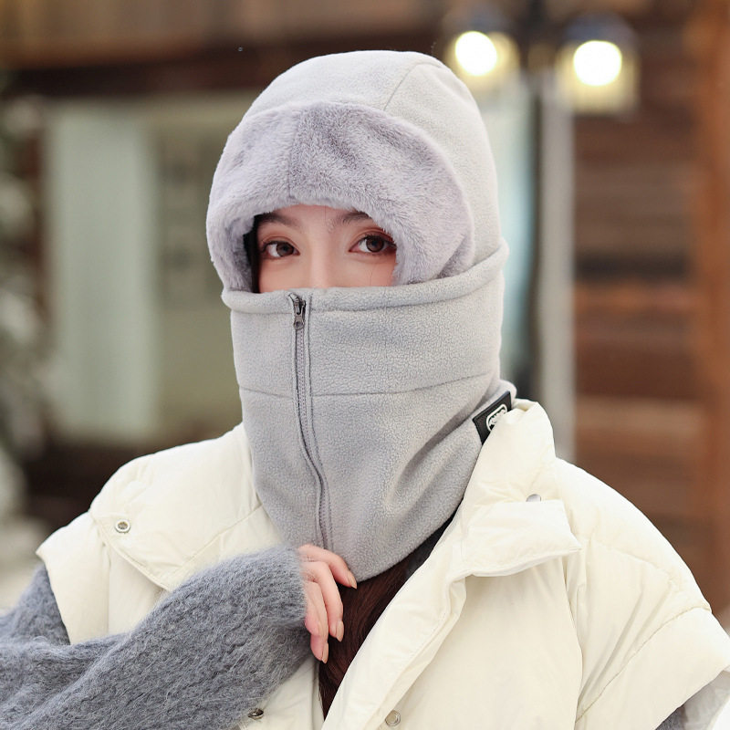 冬季电动车骑行保暖神器防风面罩围脖帽子女护耳显脸小高级感帽,淘宝优惠券,粉丝福利购,淘宝优惠卷