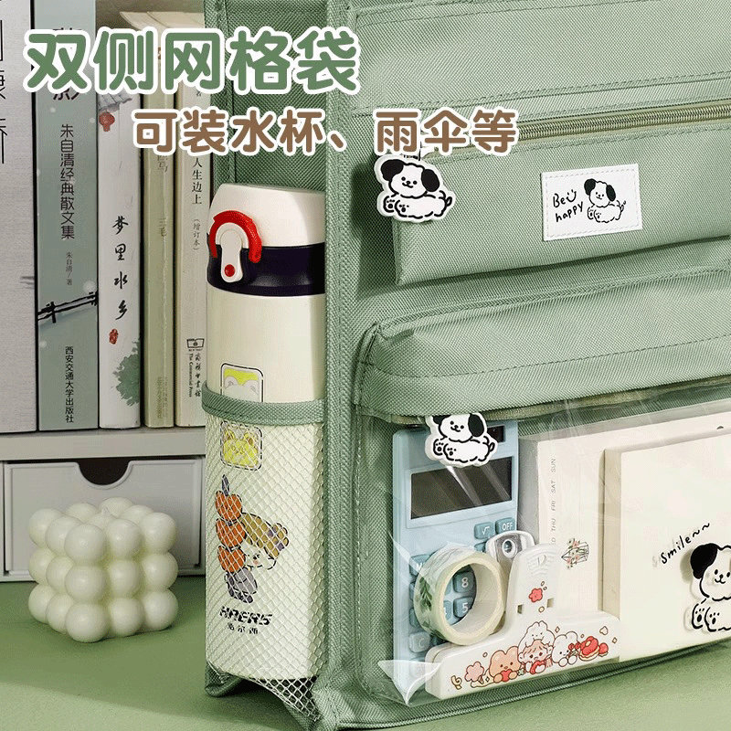 小黑猫补习袋初中小学生手提拎书袋大容量透明收纳包男款女孩多功能补课包文件资料袋加厚高颜值帆布补课包,淘宝优惠券,粉丝福利购,淘宝优惠卷