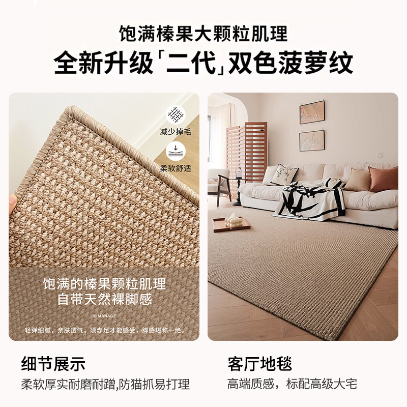 Wear-resistant cat scratch-proof photography background carpet living room
