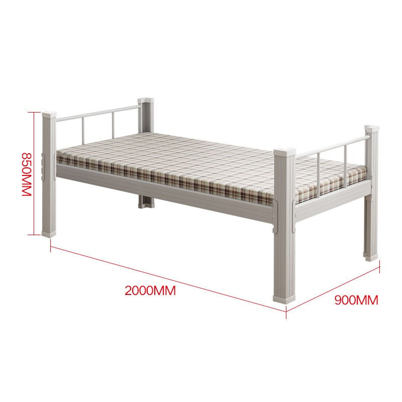 新款奈高单人床钢制床学生公寓床加厚单层床免螺丝铁架床900mm宽 - 图0