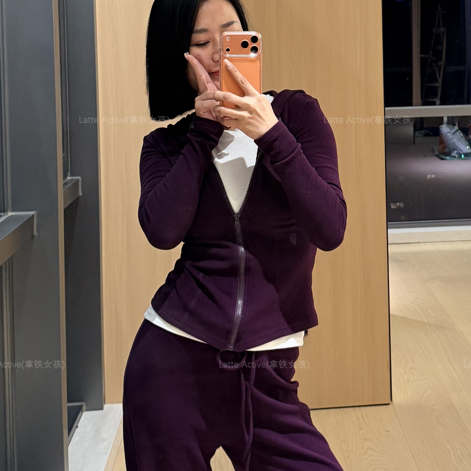 拿铁女孩连帽开衫德绒女秋季收腰修身显瘦运动瑜伽外套健身长袖,淘宝优惠券,粉丝福利购,淘宝优惠卷