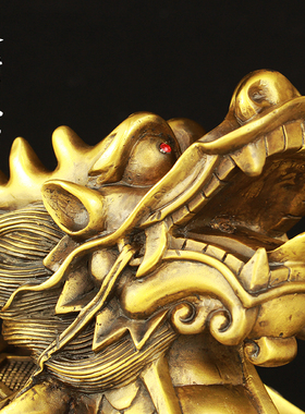 纯铜龙龟摆件八卦办公室