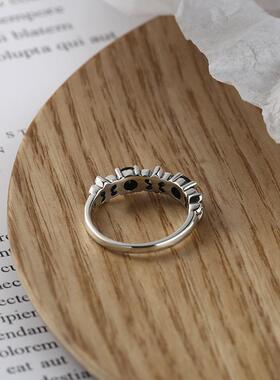 日本coss kokos925银复古做旧介子潮流时尚文艺指环气质女神