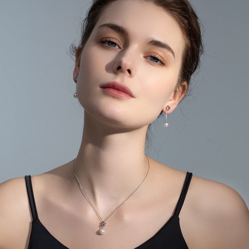 BEAUFINA百分娜巴厘旧梦系列akoya海水珍珠耳钉18K白金耳线耳饰,淘宝优惠券,粉丝福利购,淘宝优惠卷