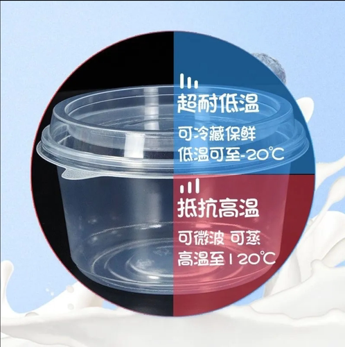 一次性碗冰粉打包专用带盖商用防漏清补凉打包盒糖水甜品透明圆形 - 图1