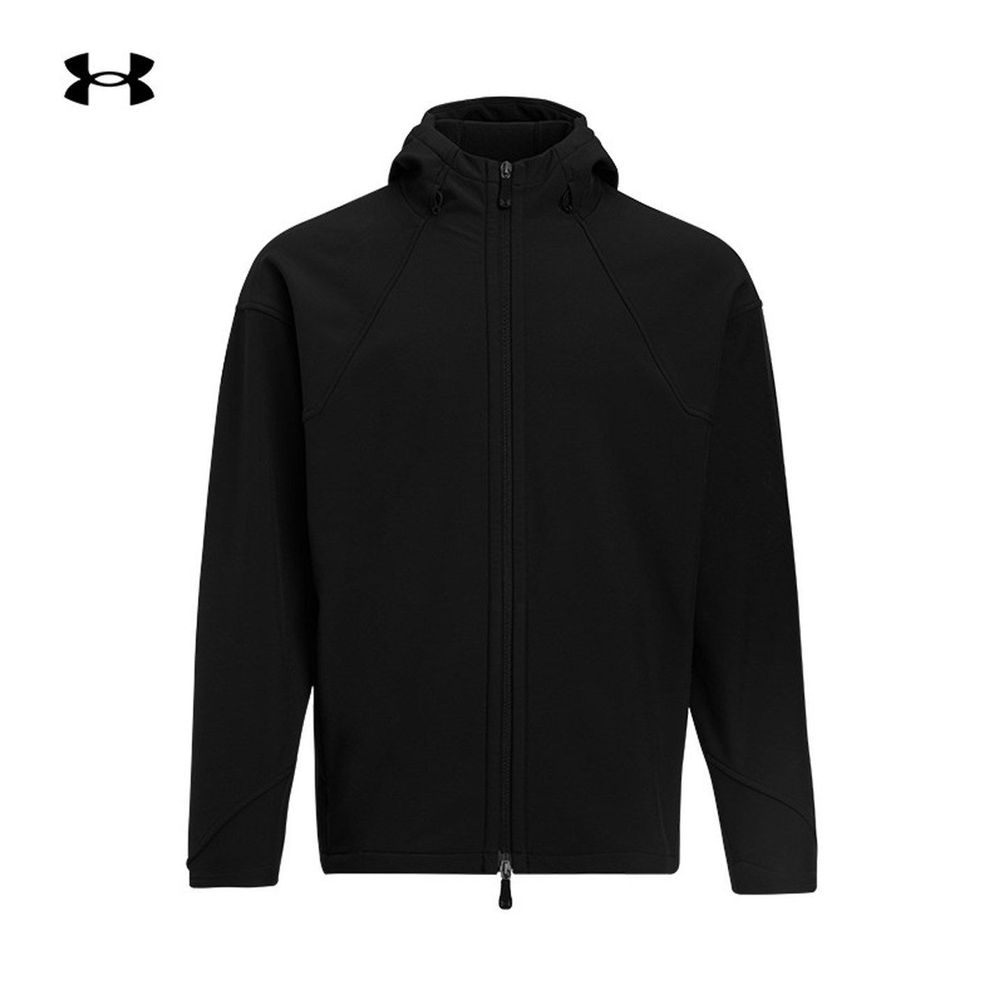 安德玛UA外套男子秋冬新品健身训练抓绒保暖运动连帽夹克1389304