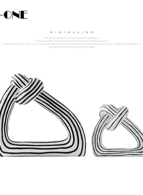 极速Rzodne 现代简约样板间黑白极简风格装饰品设计师搭配家居桌