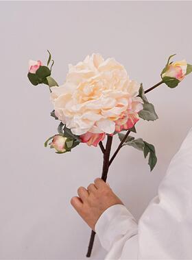 欧式仿真花牡丹花餐桌装饰花束