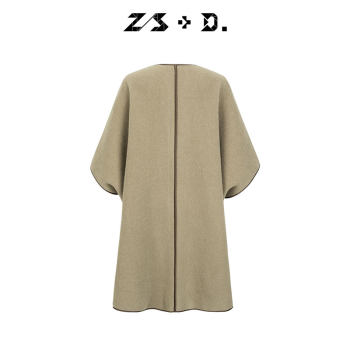 ZS+D Alpaca Heavy Industry Cloak Style Woolen Coat Winter Luxurious Old Money Style Coat 761Y582Z