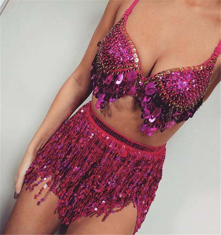 欧美风夜店表演珠片流苏半身裙女装性感抖臀舞裙可当抹胸穿801,淘宝优惠券,粉丝福利购,淘宝优惠卷