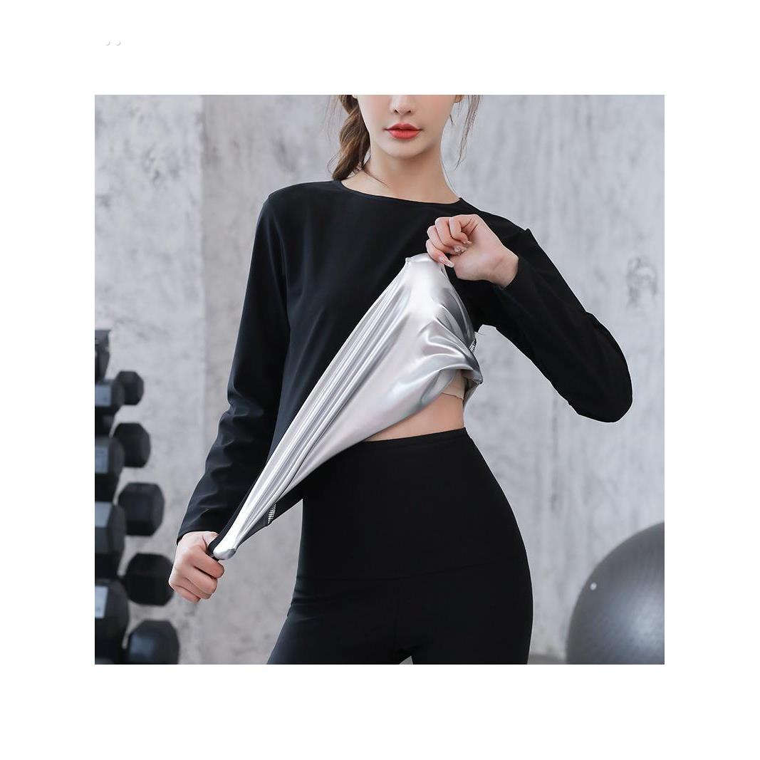 暴汗爆汗发汗衣服套装女夏季训练衣裤健身服高腰收腹跑步运动出汗 - 图2