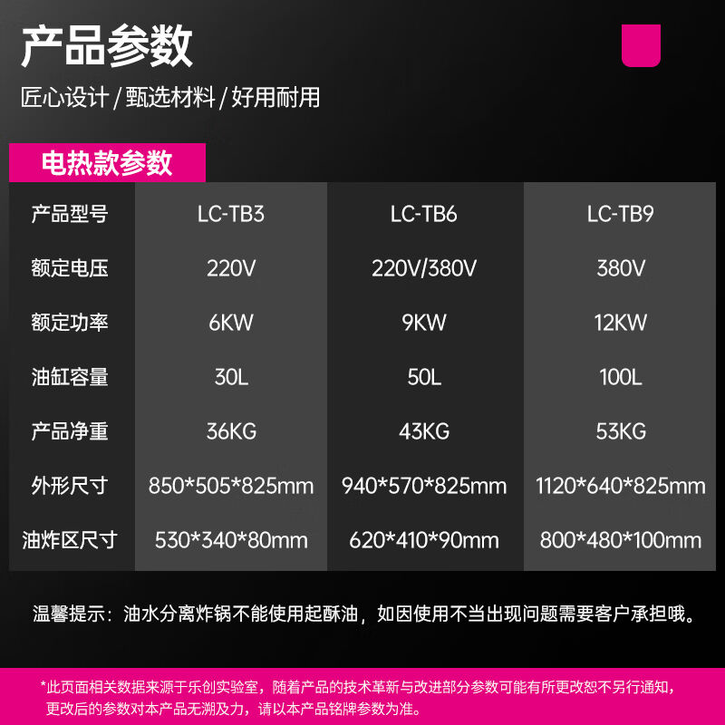 乐创（lecon）电炸炉商用油水分离油炸锅商用摆摊大容量电热油炸 - 图1