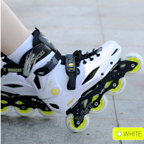 Wheels Skating Shoes Adults Skate Boys Adult Pulley Shoes Straight Line Skating Shoes Dry Skates Flower Style Professional Flat Flower Shoes