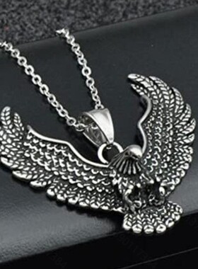 跨境新款热销时尚厂家直供雄鹰吊坠朋克项链复古潮男老鹰项坠