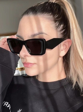 日本topwhit欧美方形太阳镜新款复古p家墨镜ins果冻色sunglasses