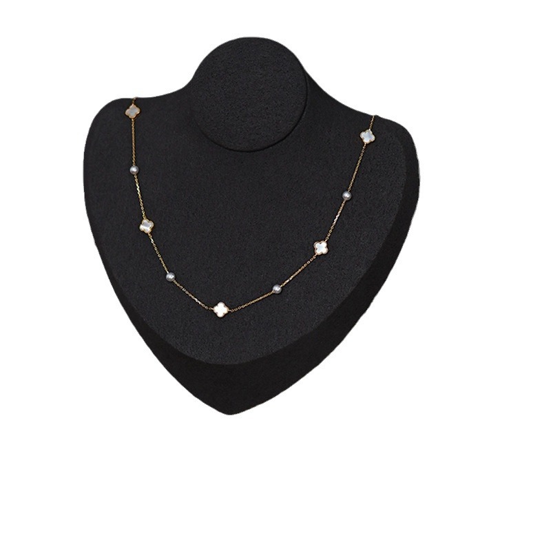 满天星贝母珍珠项链女夏不掉色轻奢高级感小众新中式锁骨颈链饰品 - 图3