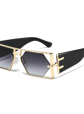 日本topwhit新款个性镂空太阳镜 欧美嘻哈ins时尚墨镜sunglasses