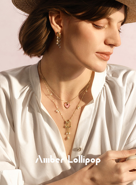 安铂洛利珍珠吊坠项链