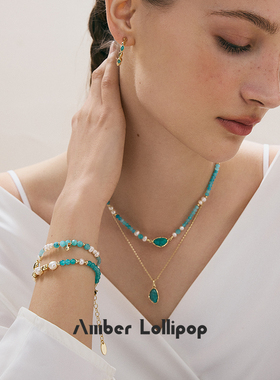 AmberLollipop天河石项链女款