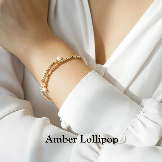 Anbalolali 14k gold pearl bracelet