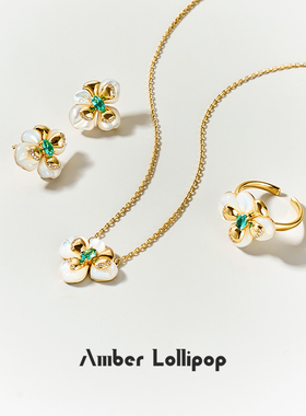 AmberLollipop贝母项链女