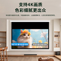 4K高清投影布壁挂式 御荧手动幕布家用投影仪幕布100寸手拉升降自锁投影屏幕客厅卧室手拉幕布可吊装 投影幕布