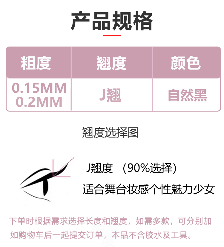 下睫毛嫁接睫毛单根超软毛扁毛假睫毛日式双毛尖超自然美睫店专用 - 图1