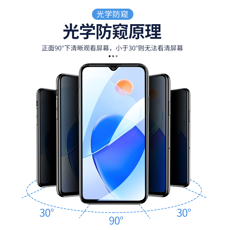 Honor荣耀play6T 6TPro 5G磨砂防偷窥膜全胶防蓝光陶瓷膜全屏高清钢化膜防爆软膜保护玻璃细边手机贴膜适用于 - 图0