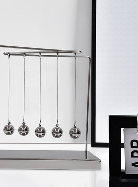 混沌摆永动机小摆件创意永动球牛顿摆球物理悬磁浮办公室桌面客厅