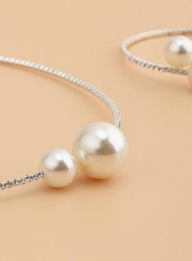 锁骨链2021年新款网红个性夏季时尚水钻珍珠项链女手镯necklaces