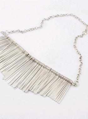 项链2023年新款女个性金色流苏锁骨链百搭配饰品women necklaces