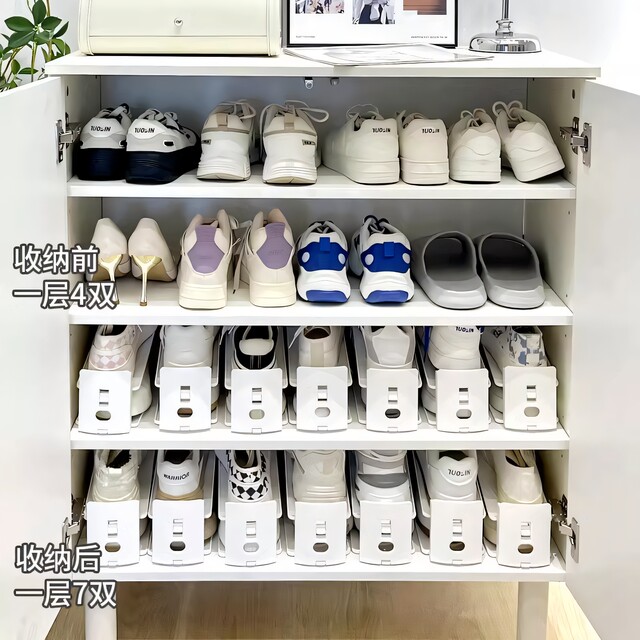 Shoe cabinet shoe storage artifact saves space and adjustable