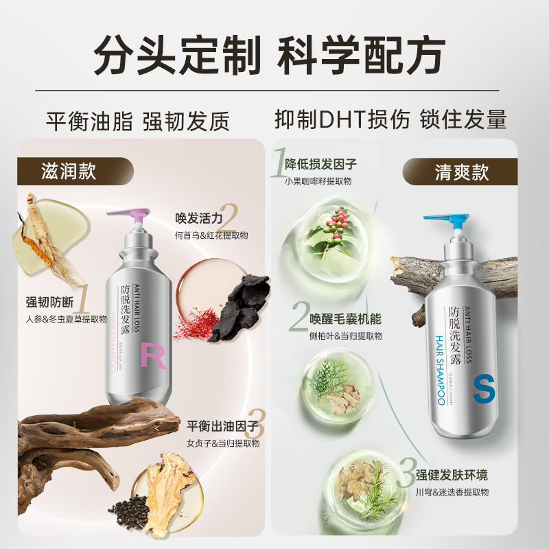 floral花慕兰洗发水防脱育发洗发露生姜侧柏叶氨基酸官方旗舰店