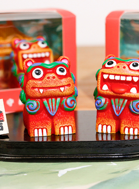 狮三百®狮圆圆狮方正精美礼盒装卡通可爱桌面摆放装饰日常送礼物