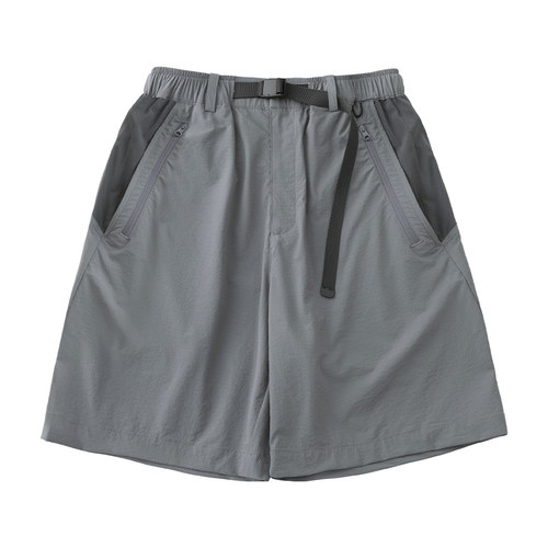 MOSEALAND 机能多口袋短裤男夏特氟龙三防拼料透气宽松直筒五分裤 - 图3